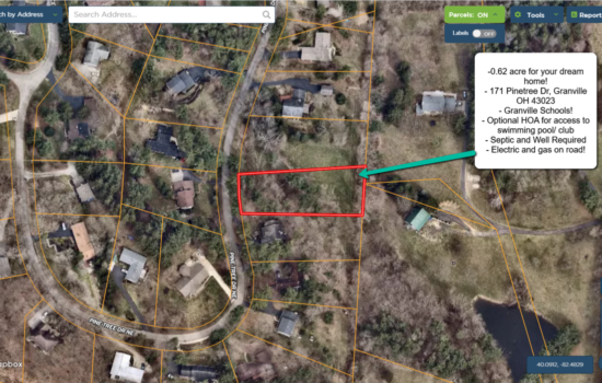 Residential Land For Sale in Granville Ohio, Licking County. BUILD your dream home just 45 minutes away from fast-growing Columbus OH in Granville OH