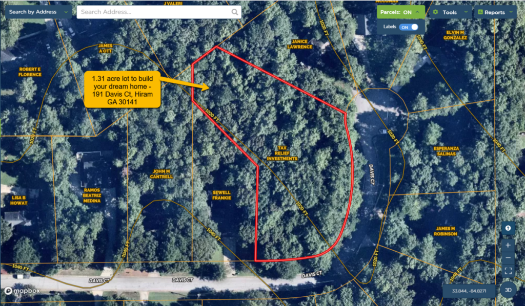 Residential land for sale in Paulding county Georgia (Hiram) :large 1.13 acre lot 