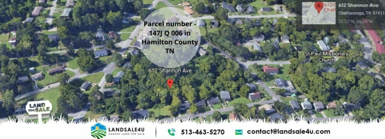 R1 -Residential land for sale in Chattanooga TN Hamilton County. Build your dream home on this 0.289 acre get it for $18K cash vacant lot in Chattanooga TN – close to I75