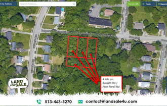 4 Single Family Residential Land for Sale in Cincinnati Ohio. BUILDERS! 0.5-acre lot in South side East Price Hill with great potential! Cincinnati, Hamilton County, OH-Landsale4u